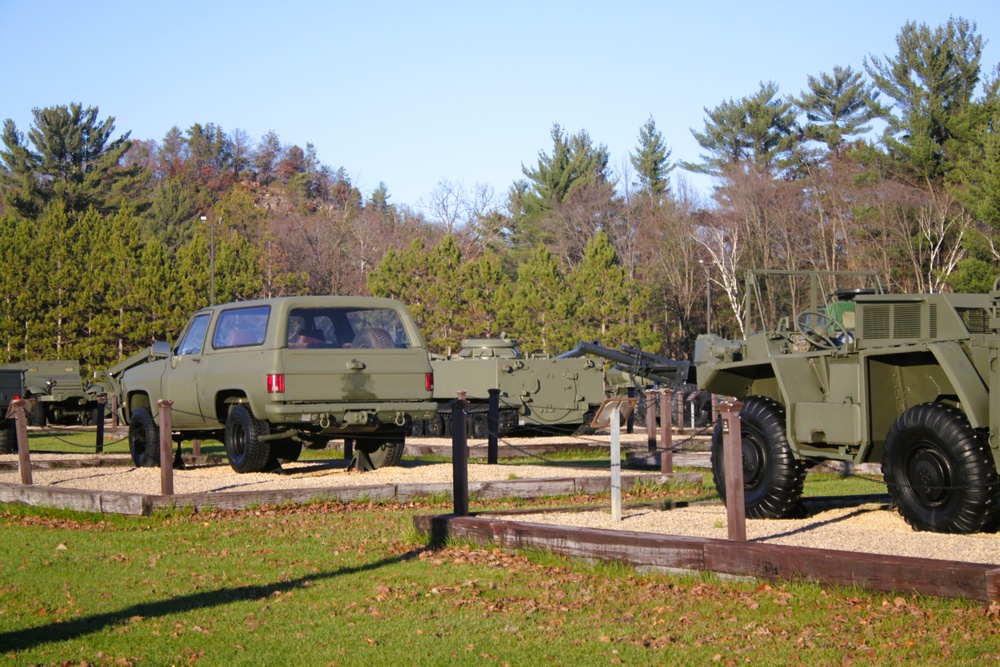 November 2024 views of Equipment Park in Fort McCoy's Commemorative Area