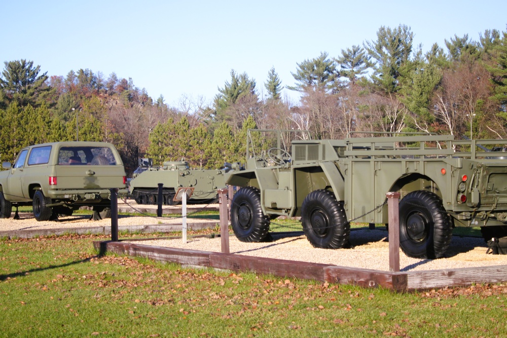 November 2024 views of Equipment Park in Fort McCoy's Commemorative Area