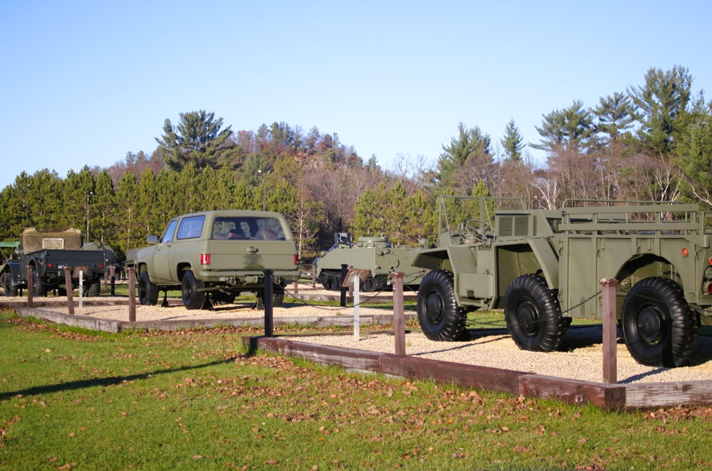 November 2024 views of Equipment Park in Fort McCoy's Commemorative Area