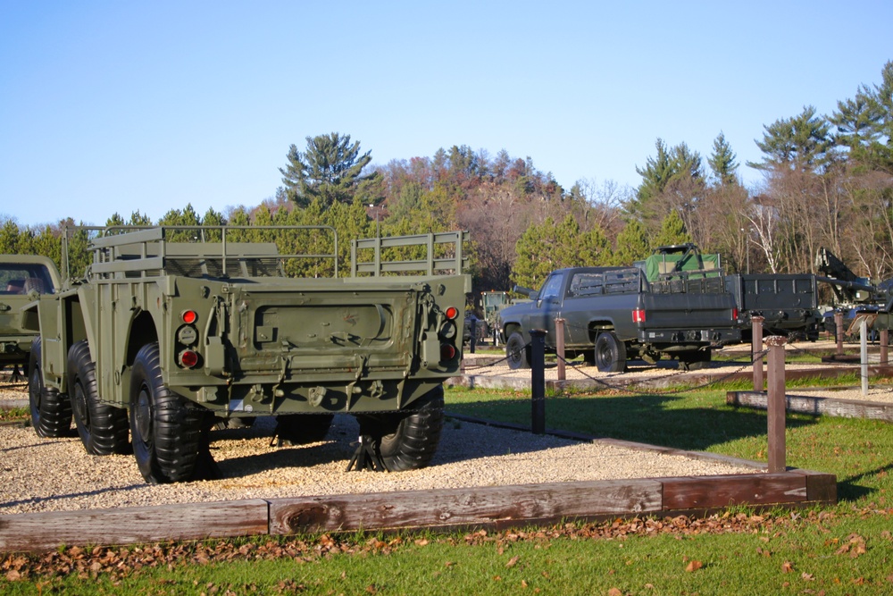 November 2024 views of Equipment Park in Fort McCoy's Commemorative Area