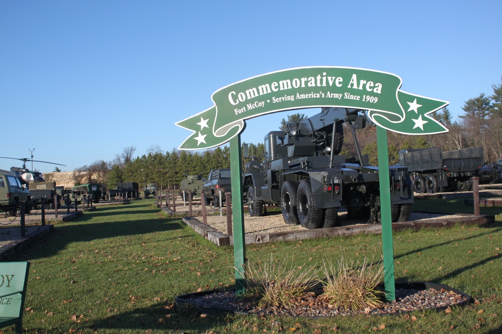 November 2024 views of Equipment Park in Fort McCoy's Commemorative Area