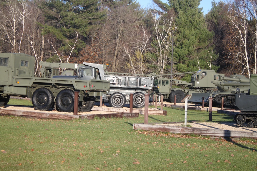 November 2024 views of Equipment Park in Fort McCoy's Commemorative Area