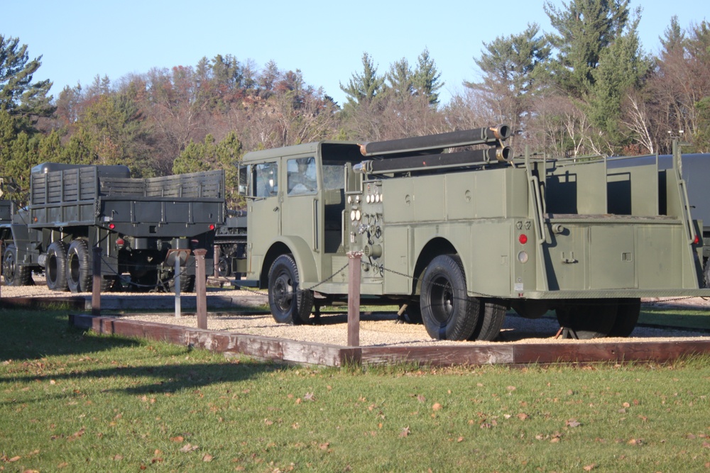 November 2024 views of Equipment Park in Fort McCoy's Commemorative Area