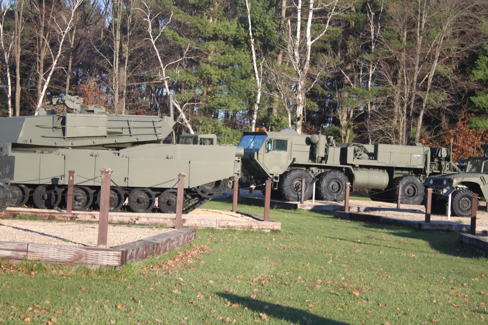 November 2024 views of Equipment Park in Fort McCoy's Commemorative Area