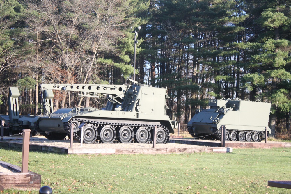 November 2024 views of Equipment Park in Fort McCoy's Commemorative Area