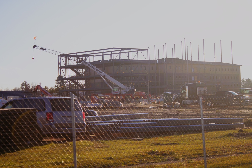 November 2024 construction operations for Fort McCoy East Barracks Project