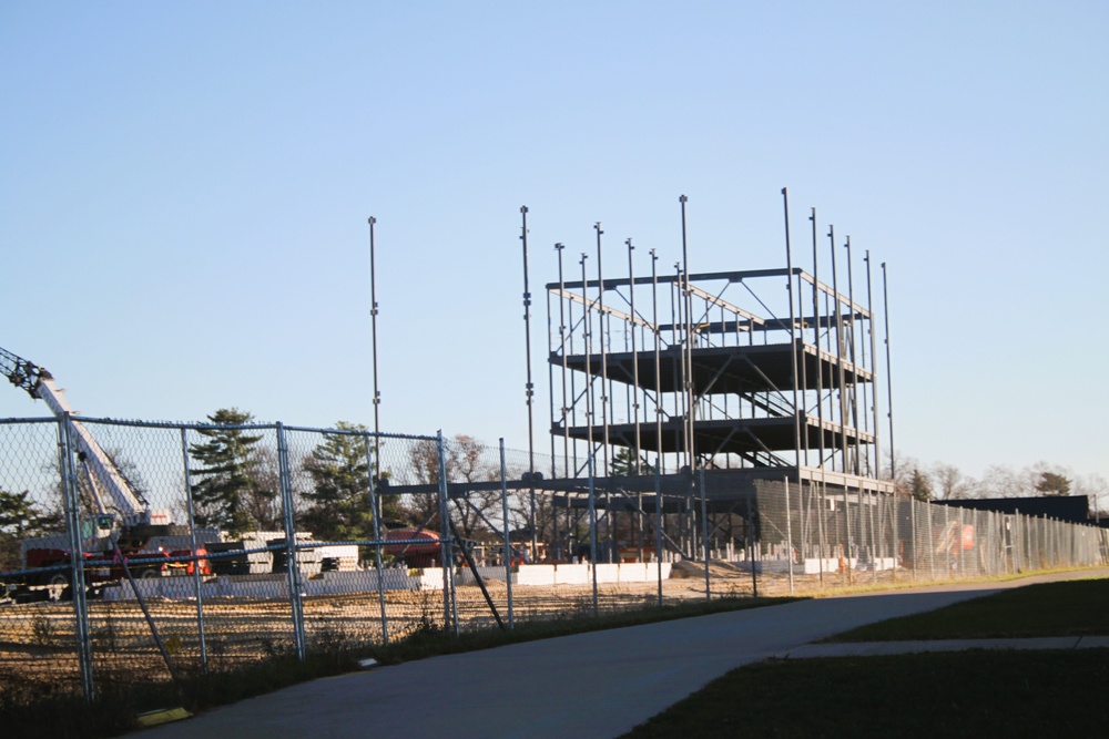 November 2024 construction operations for Fort McCoy East Barracks Project