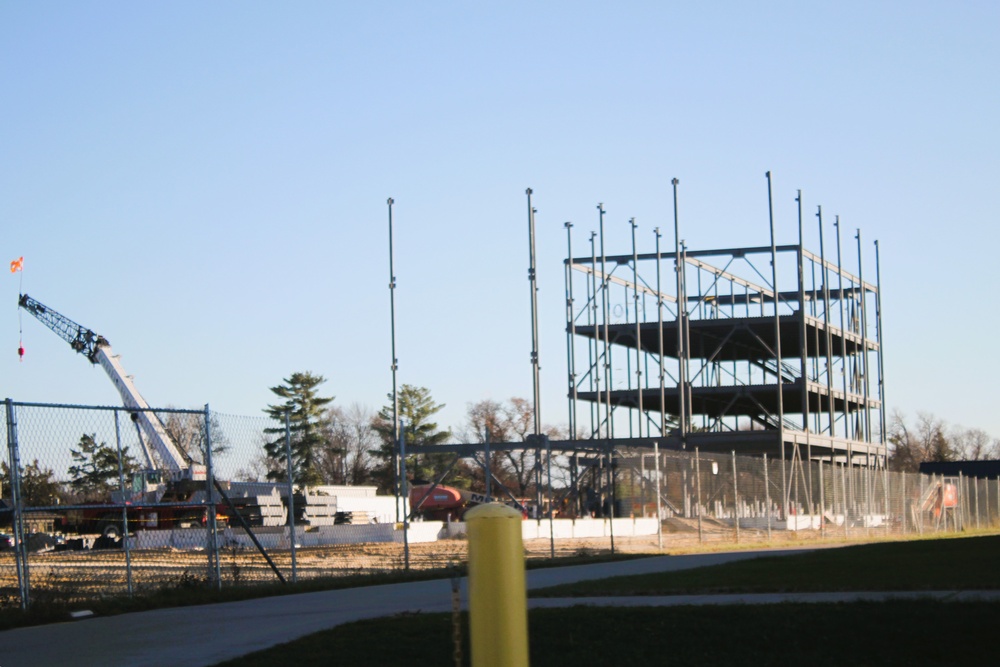 November 2024 construction operations for Fort McCoy East Barracks Project