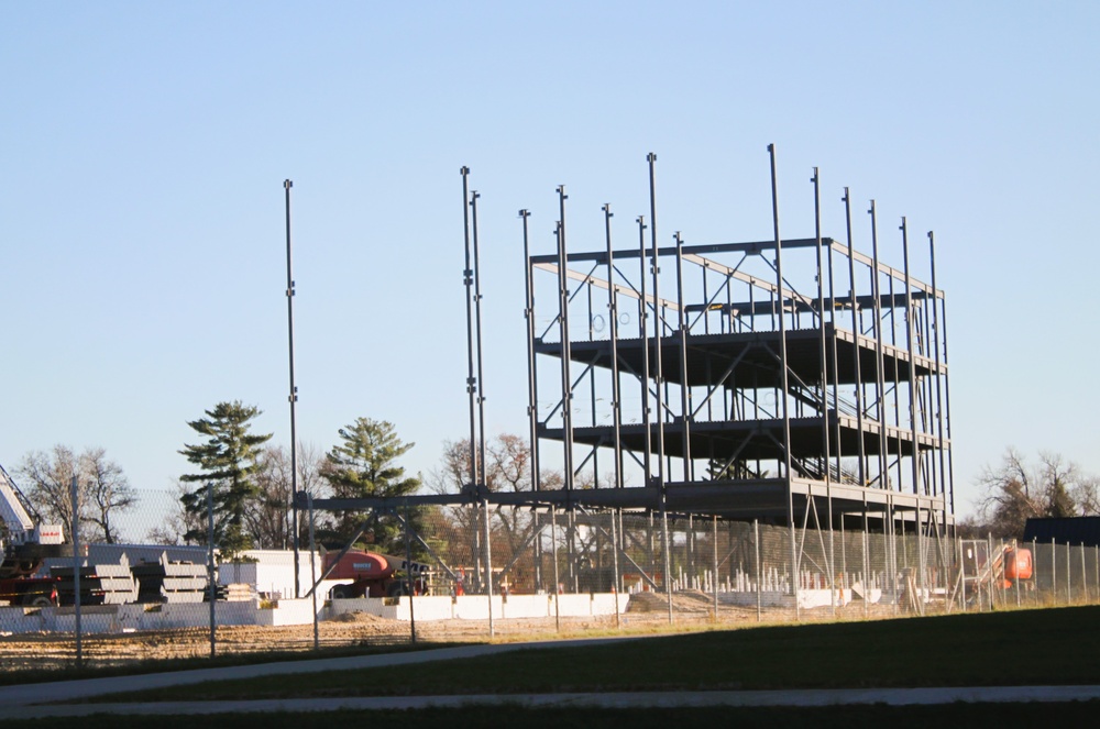 November 2024 construction operations for Fort McCoy East Barracks Project