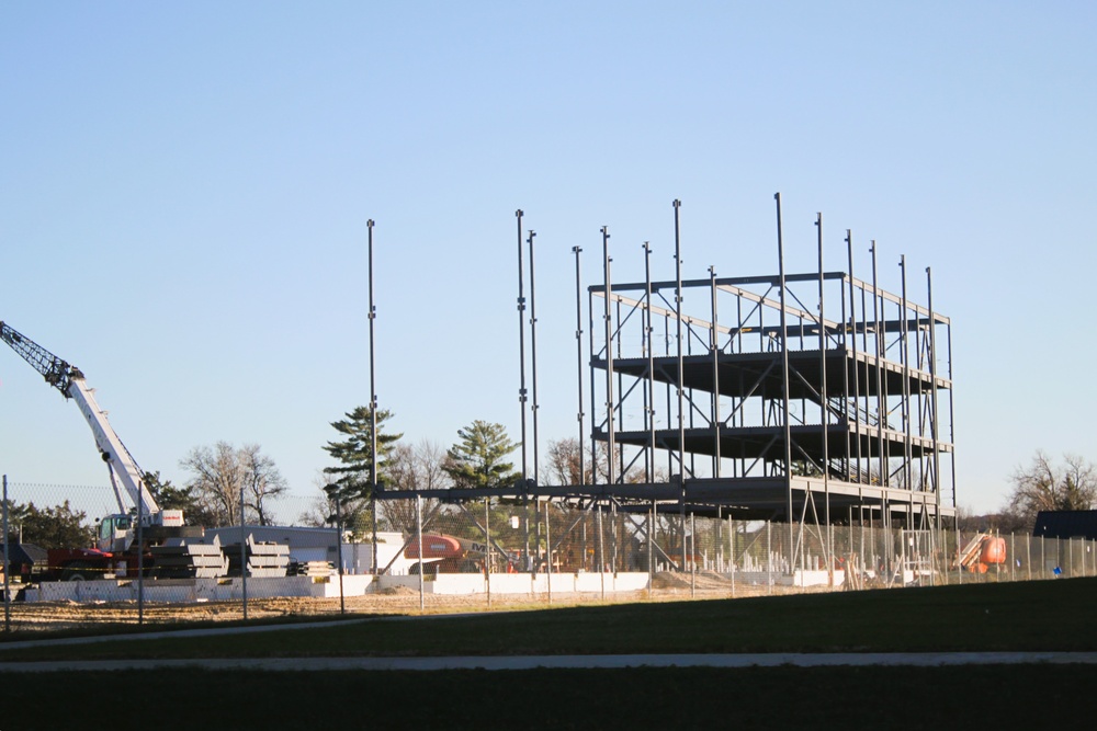 November 2024 construction operations for Fort McCoy East Barracks Project