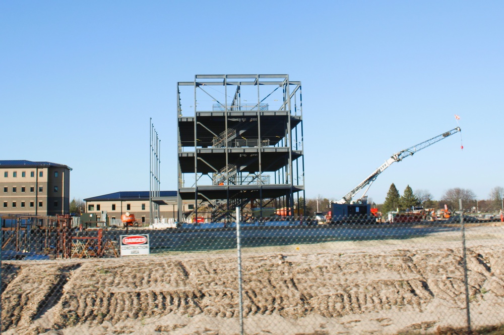 November 2024 construction operations for Fort McCoy East Barracks Project