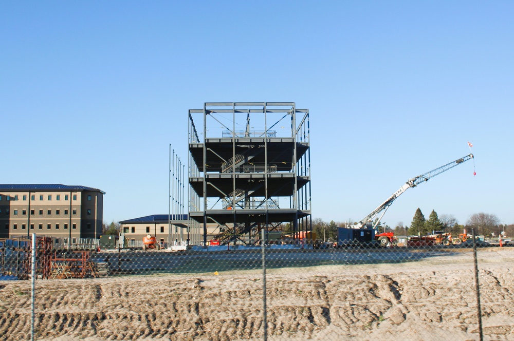 November 2024 construction operations for Fort McCoy East Barracks Project