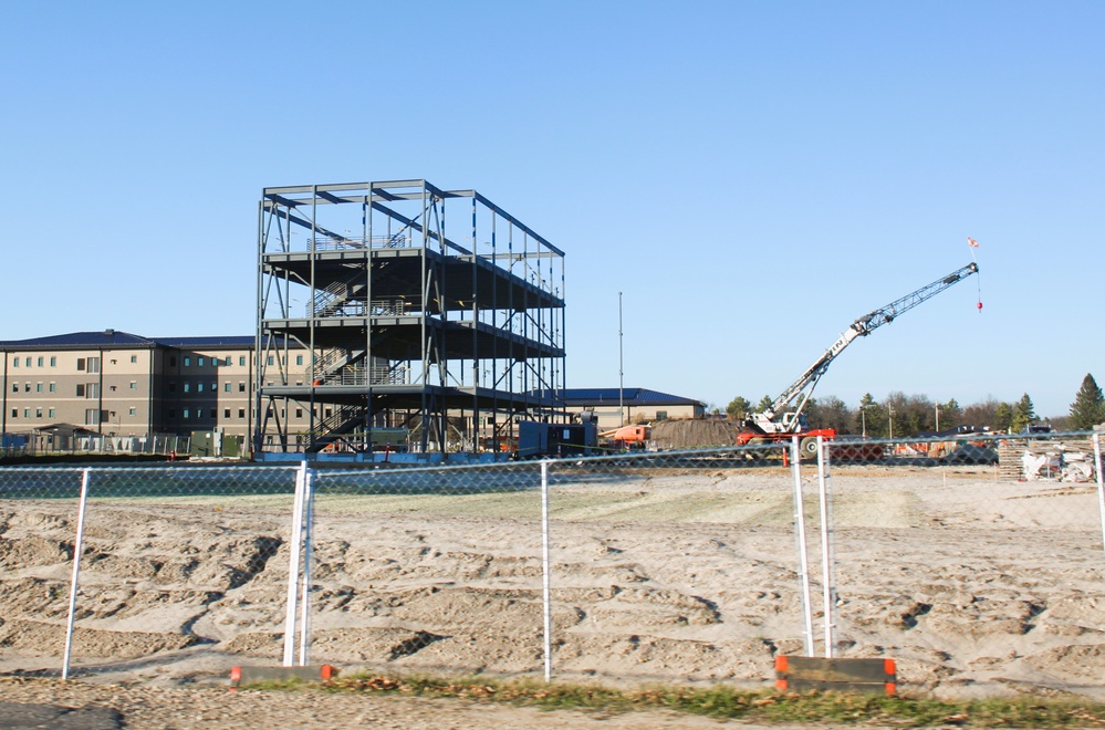 November 2024 construction operations for Fort McCoy East Barracks Project