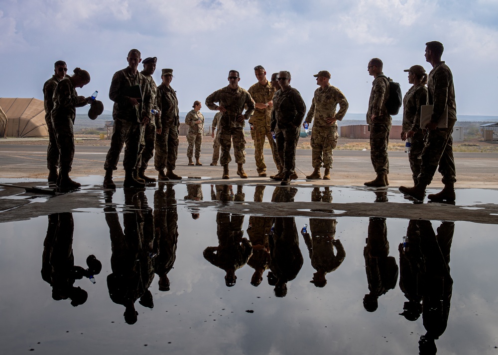 Third Air Force commander visits expeditionary troops across East Africa