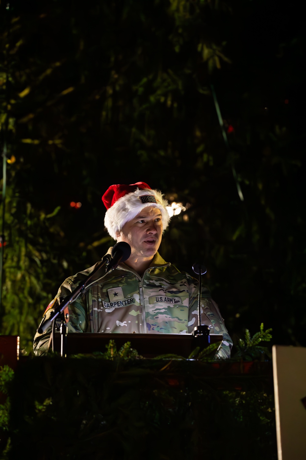 18th Military Police Brigade Hosts Annual Tree Lighting Ceremony