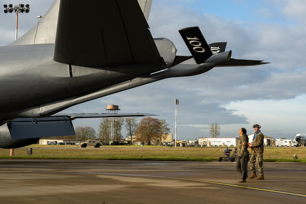 100th ARW refuels 48th FW and 57th Wing during BTF trilateral exercise