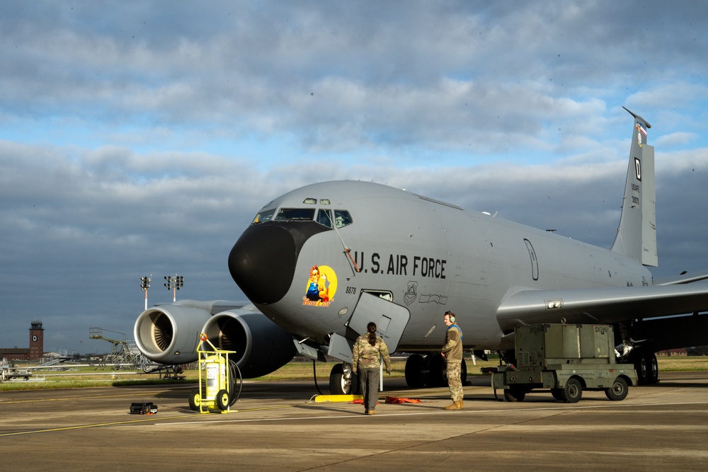 100th ARW refuels 48th FW and 57th Wing during BTF trilateral exercise