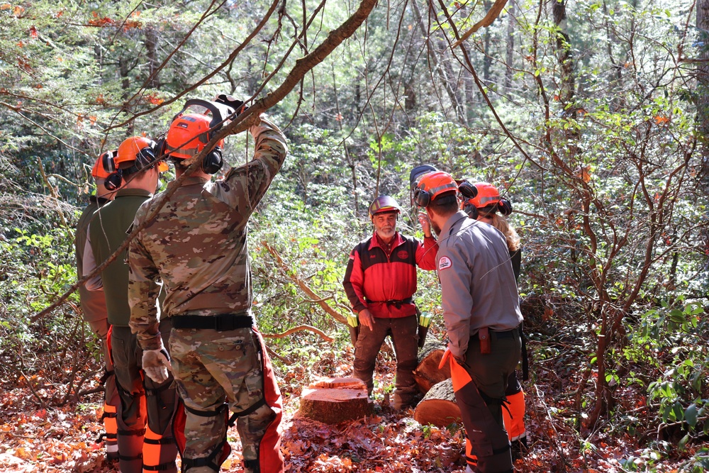 Games of Logging Chainsaw Safety Training at Barre Falls Dam