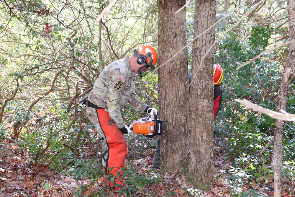 Games of Logging Chainsaw Safety Training at Barre Falls Dam