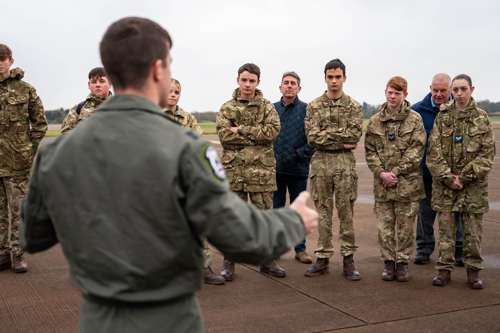 20 EBS hosts Royal Air Force Air Cadets for B-52 tour