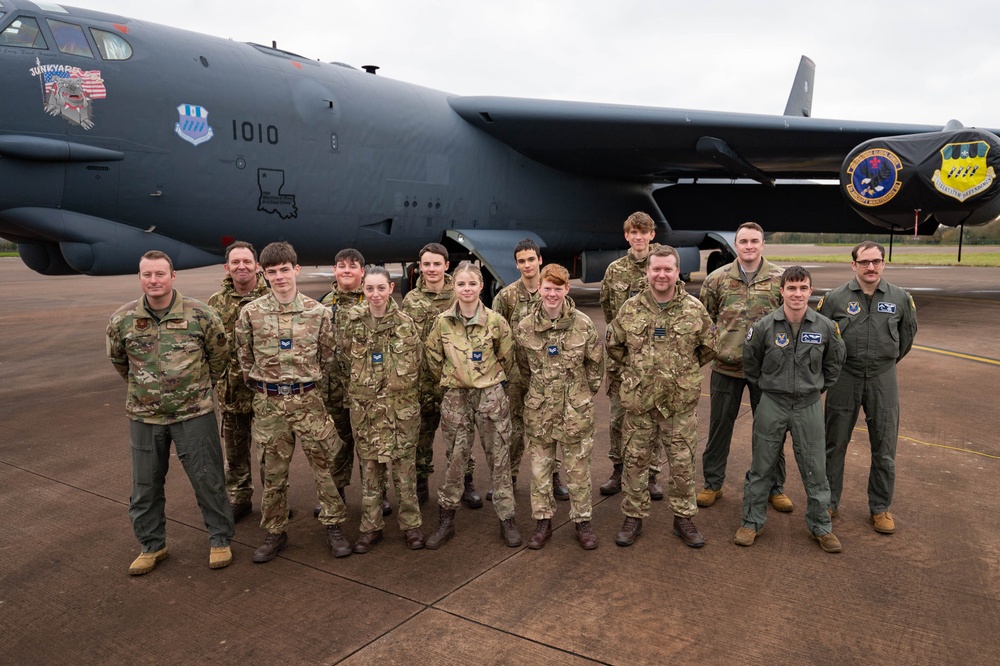 20 EBS hosts Royal Air Force Air Cadets for B-52 tour