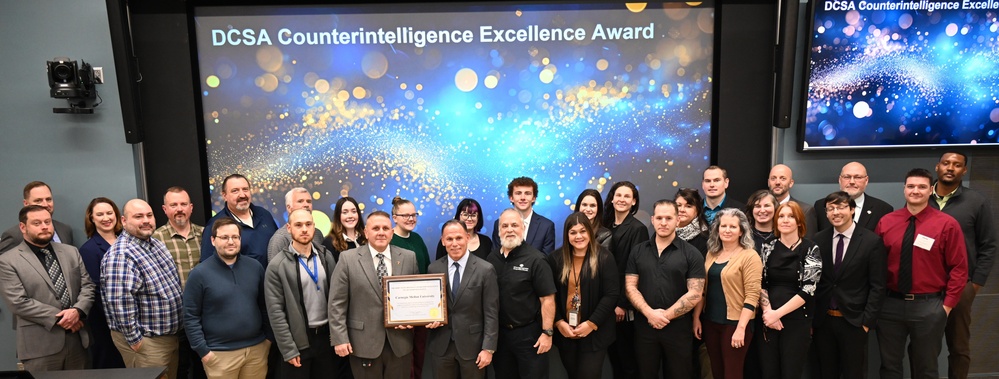 DCSA Deputy Director Presents Carnegie Mellon University with the Jack Donnelly Excellence in Counterintelligence Award