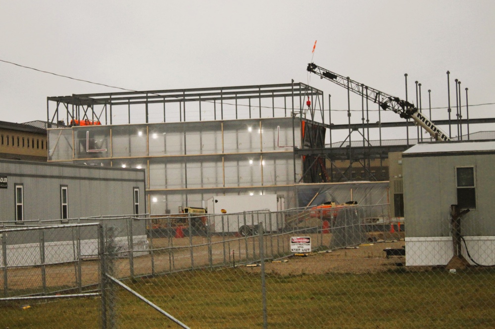 November 2024 construction operations for Fort McCoy East Barracks Project