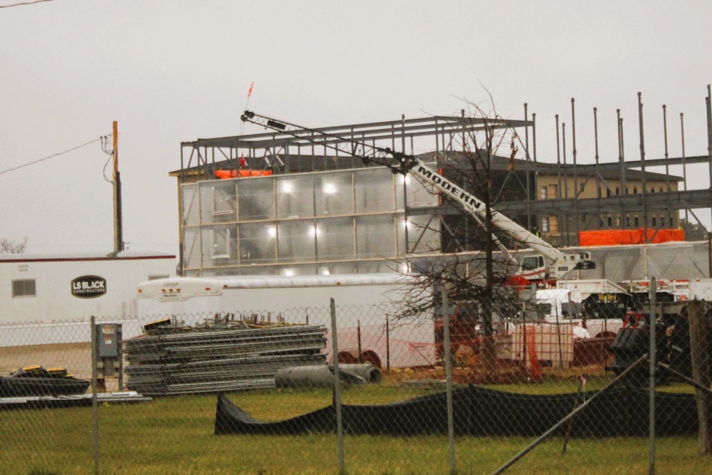 November 2024 construction operations for Fort McCoy East Barracks Project