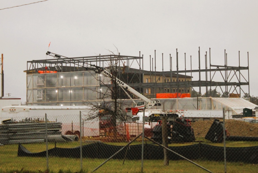 November 2024 construction operations for Fort McCoy East Barracks Project