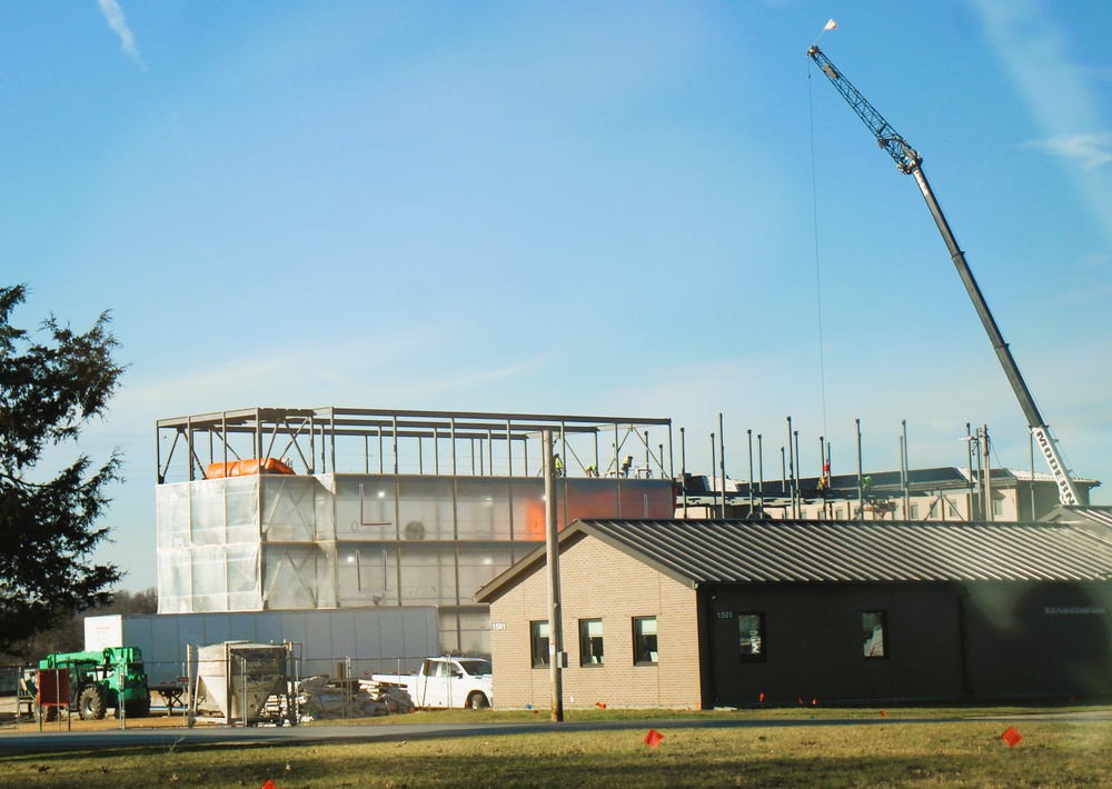 November 2024 construction operations for Fort McCoy East Barracks Project