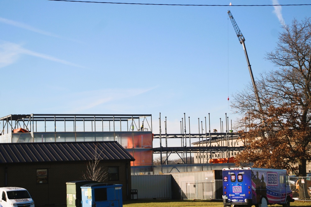 November 2024 construction operations for Fort McCoy East Barracks Project