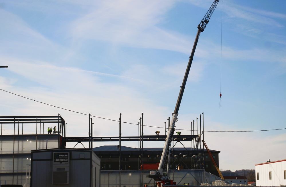 November 2024 construction operations for Fort McCoy East Barracks Project