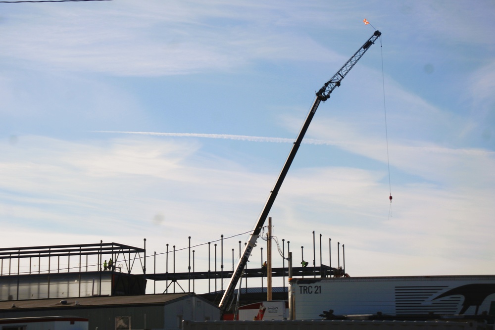 November 2024 construction operations for Fort McCoy East Barracks Project