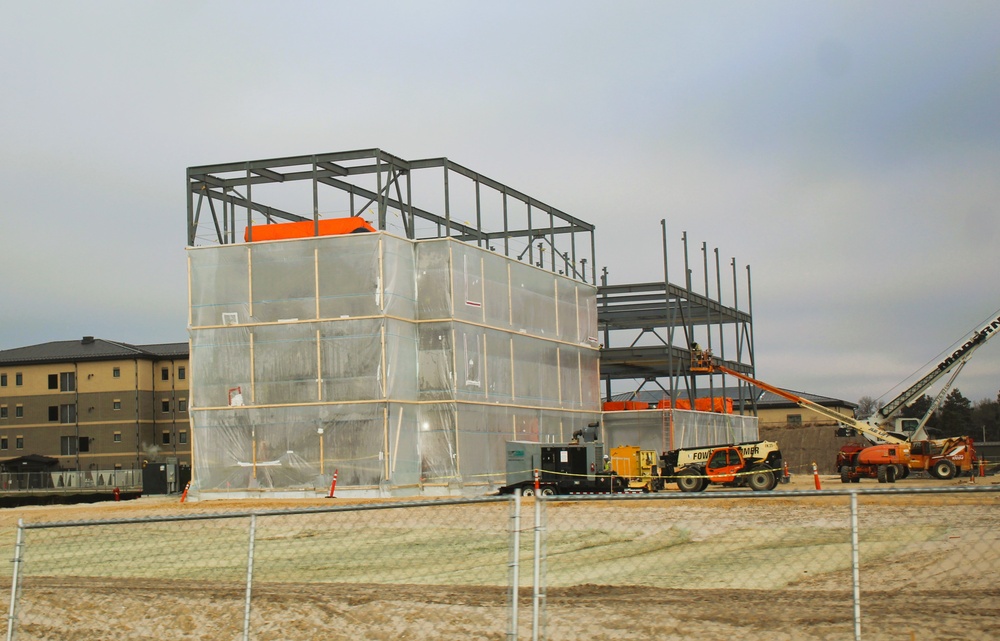 December 2024 construction operations for Fort McCoy East Barracks Project