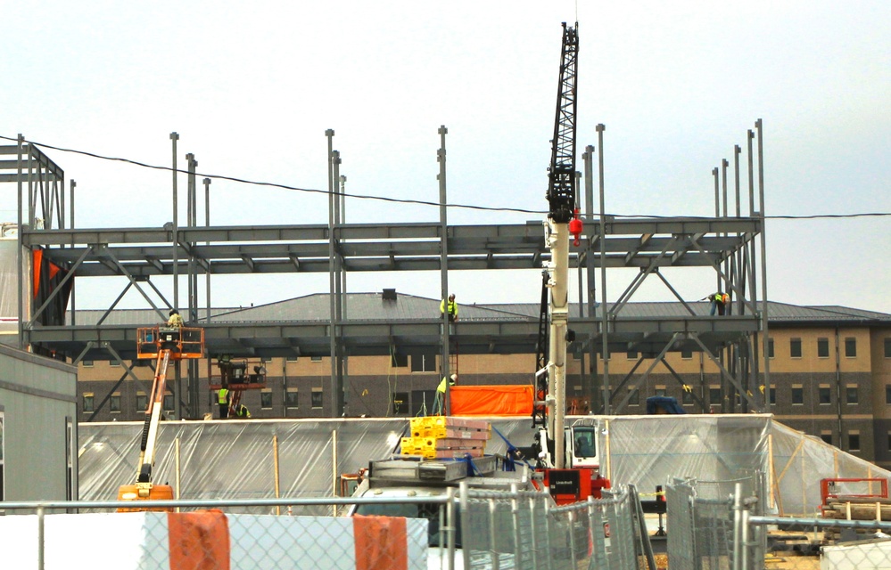 December 2024 construction operations for Fort McCoy East Barracks Project