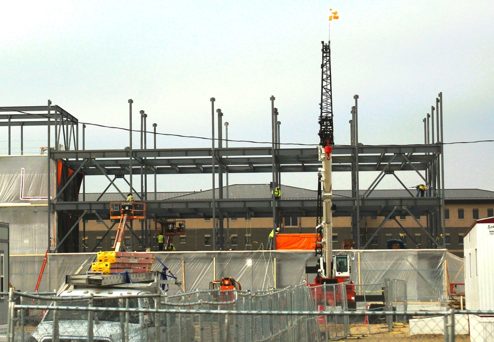 December 2024 construction operations for Fort McCoy East Barracks Project