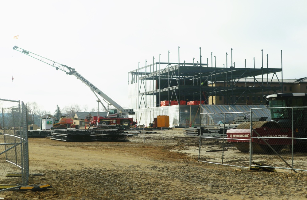 December 2024 construction operations for Fort McCoy East Barracks Project