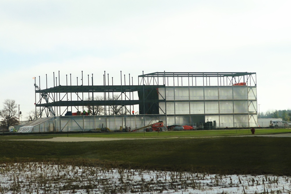 December 2024 construction operations for Fort McCoy East Barracks Project