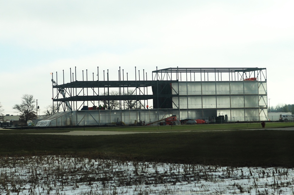 December 2024 construction operations for Fort McCoy East Barracks Project