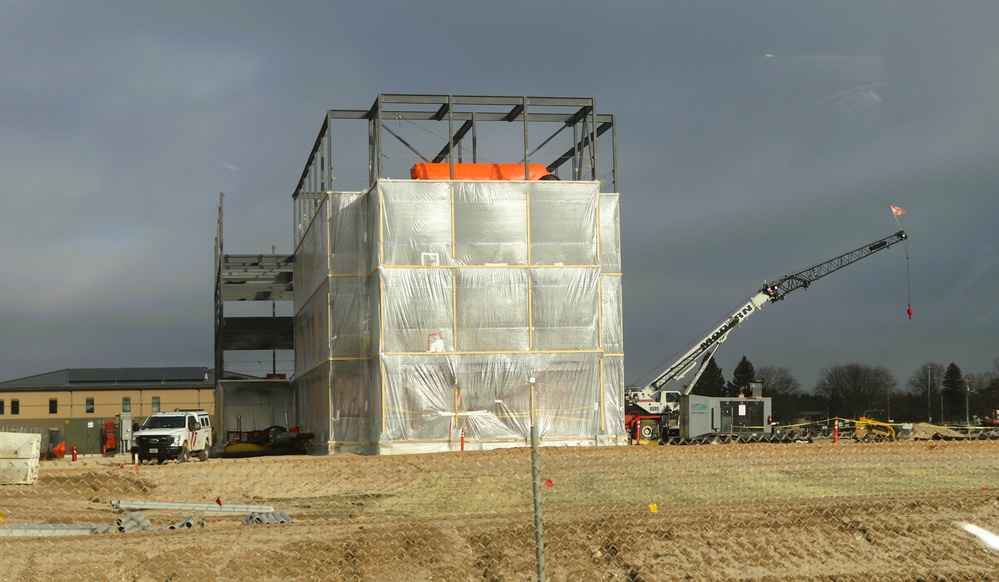 December 2024 construction operations for Fort McCoy East Barracks Project