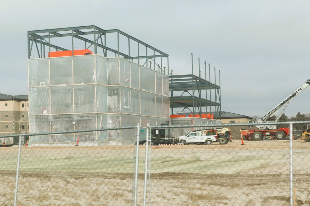 December 2024 construction operations for Fort McCoy East Barracks Project