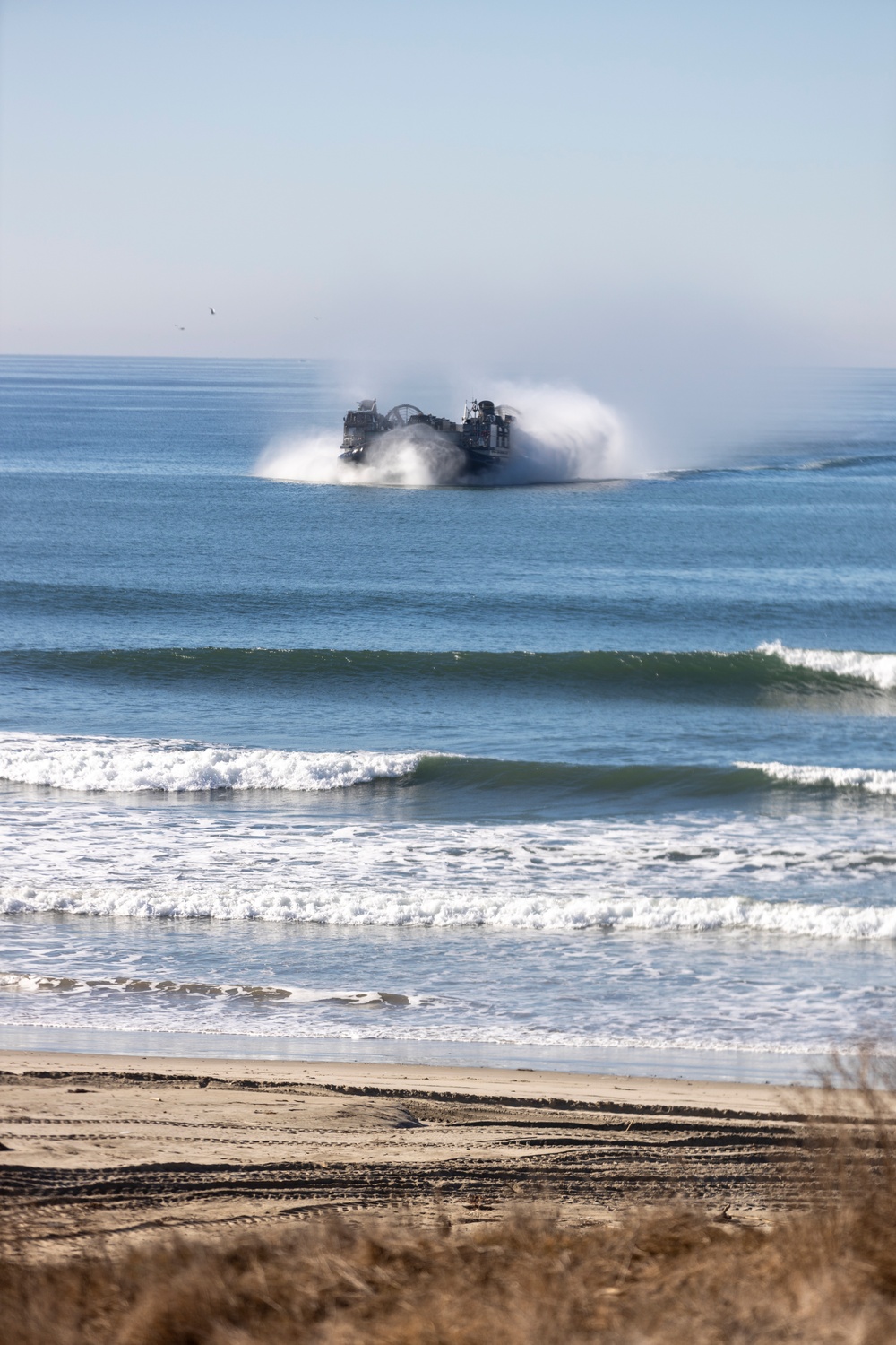 U.S. Navy LCACs offload equipment during Steel Knight 24