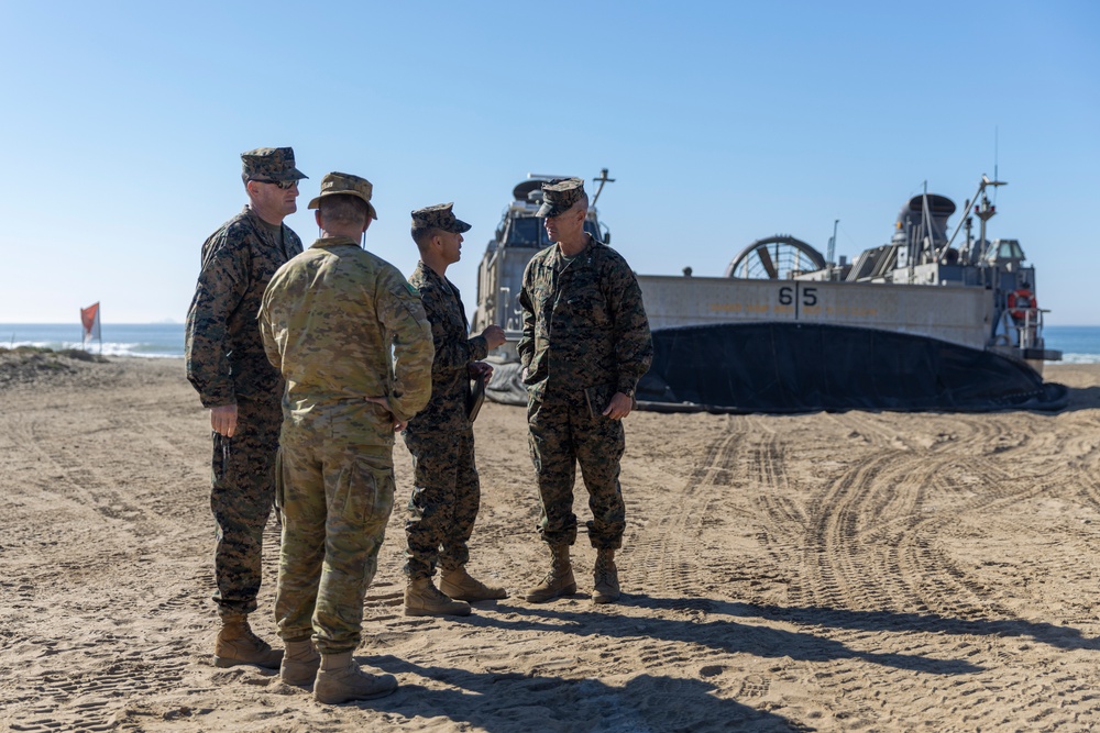 U.S. Navy LCACs offload equipment during Steel Knight 24