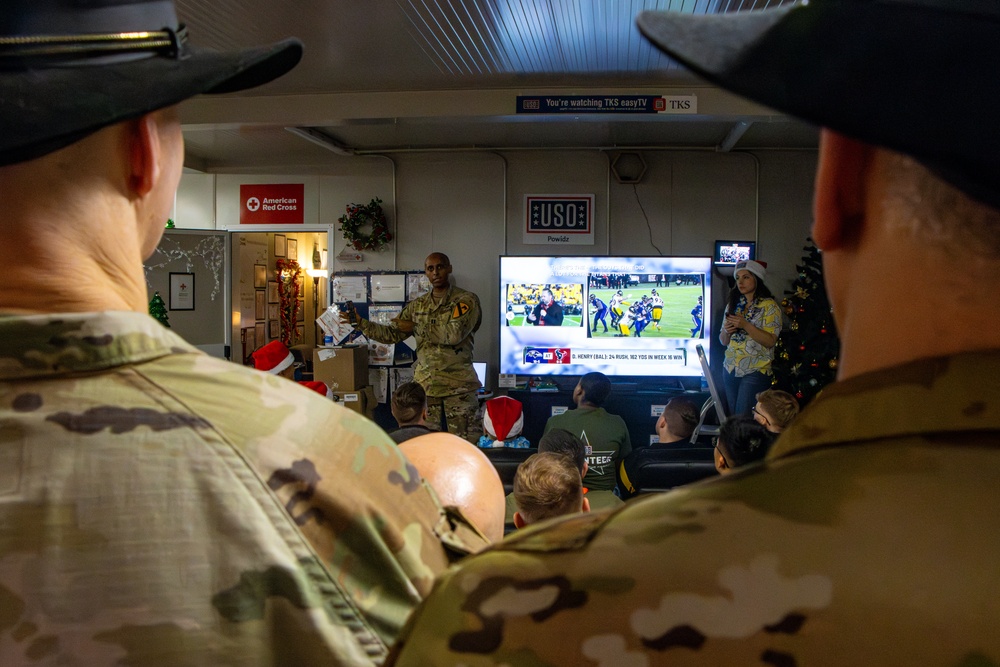 Deployed Soldiers Celebrate Christmas with Live Participation in Football Game