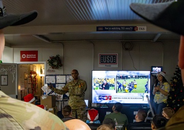 Deployed Soldiers Celebrate Christmas with Live Participation in Football Game