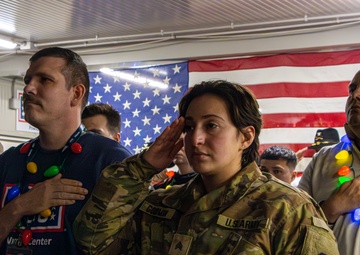 Deployed Soldiers Celebrate Christmas with Live Participation in Football Game