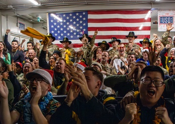 Deployed Soldiers Celebrate Christmas with Live Participation in Football Game