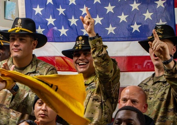 Deployed Soldiers Celebrate Christmas with Live Participation in Football Game