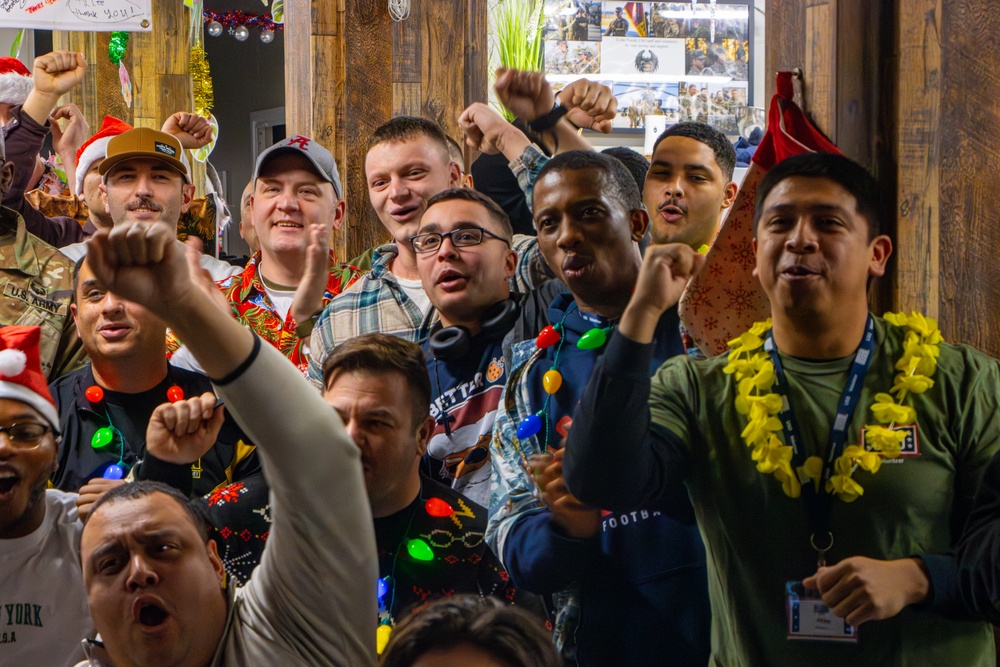 Deployed Soldiers Celebrate Christmas with Live Participation in Football Game