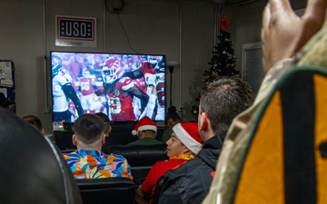 Deployed Soldiers Celebrate Christmas with Live Participation in Football Game